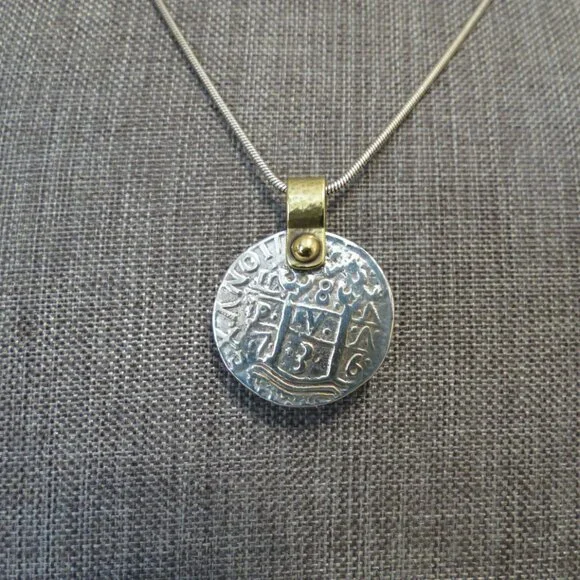 Brighton Doubloom Cross Red Crystal Pendant Necklace - Picture 5 of 8